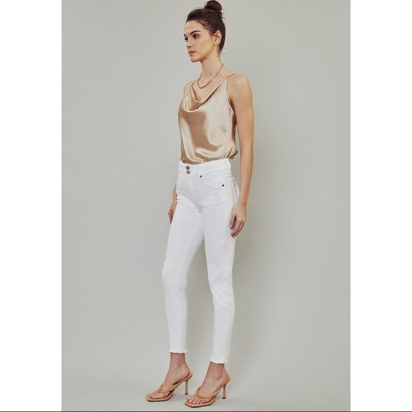 KanCan White High Rise Ankle Skinny Jeans - Picture 3 of 5